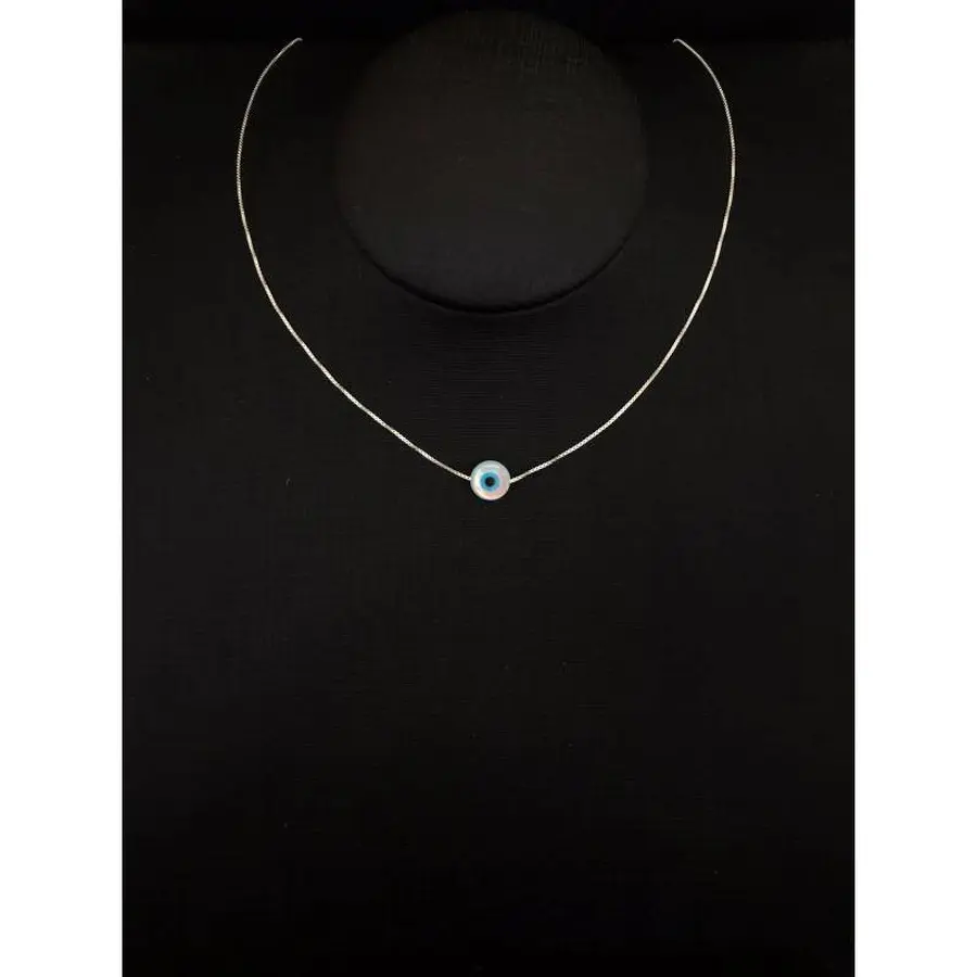 GARG OLHO GREGO 8MM MADREPEROLA PRATA
