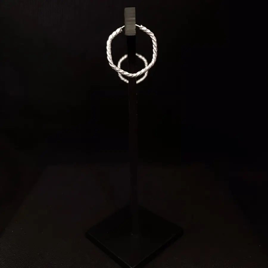 BRINCO ARGOLA HEXA FIO TORC 2CM