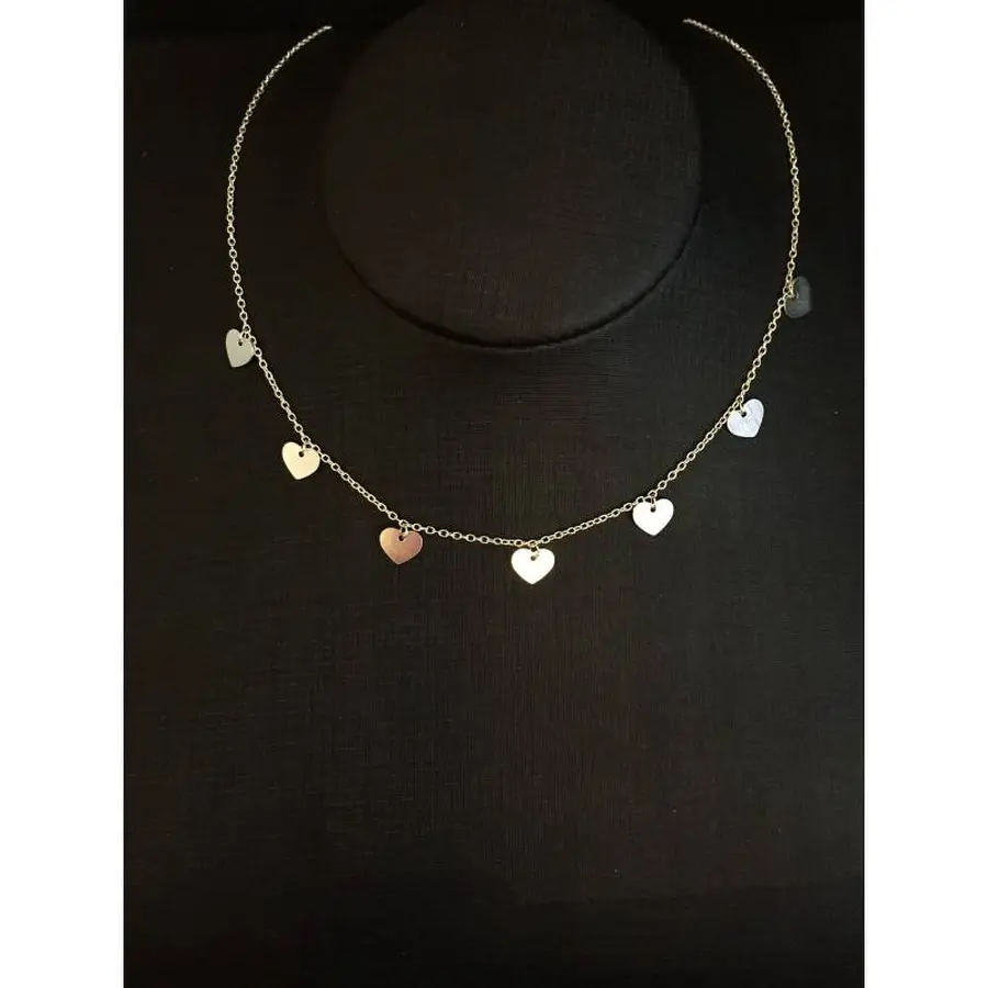 GARG CHOKER CORACOES LISOS PRATA