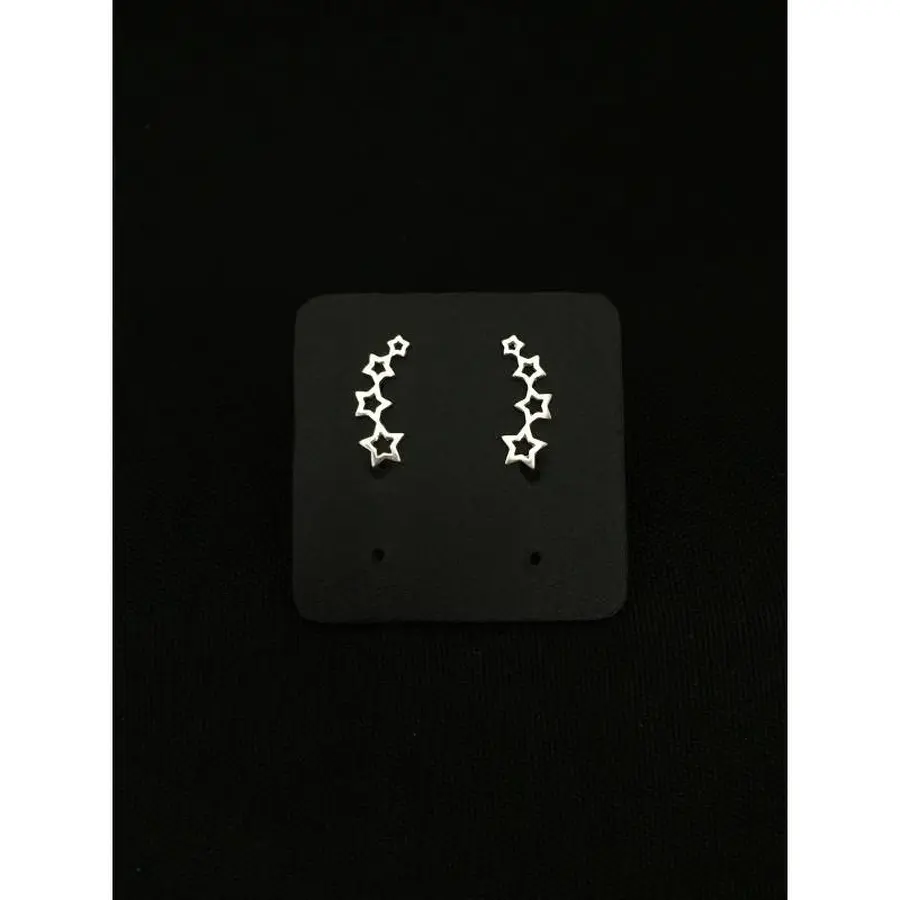 BR EARCUFF ESTRELAS VAZ. PRATA