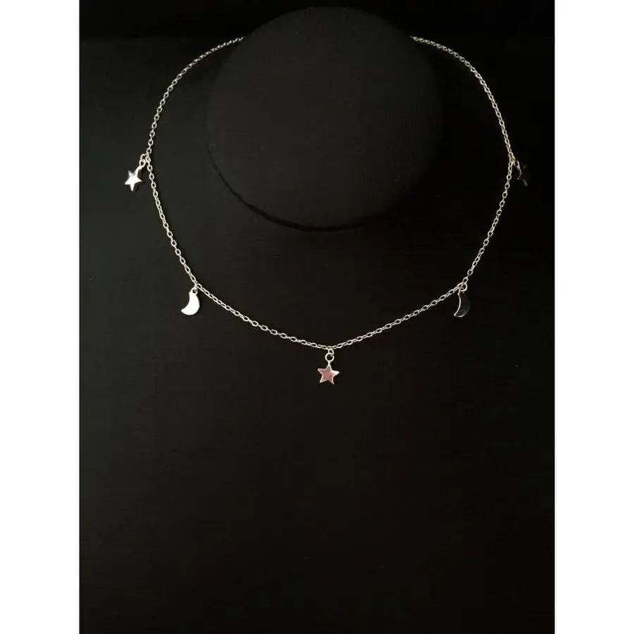 GARG CHOKER LUA/ESTRELA PEND PRATA