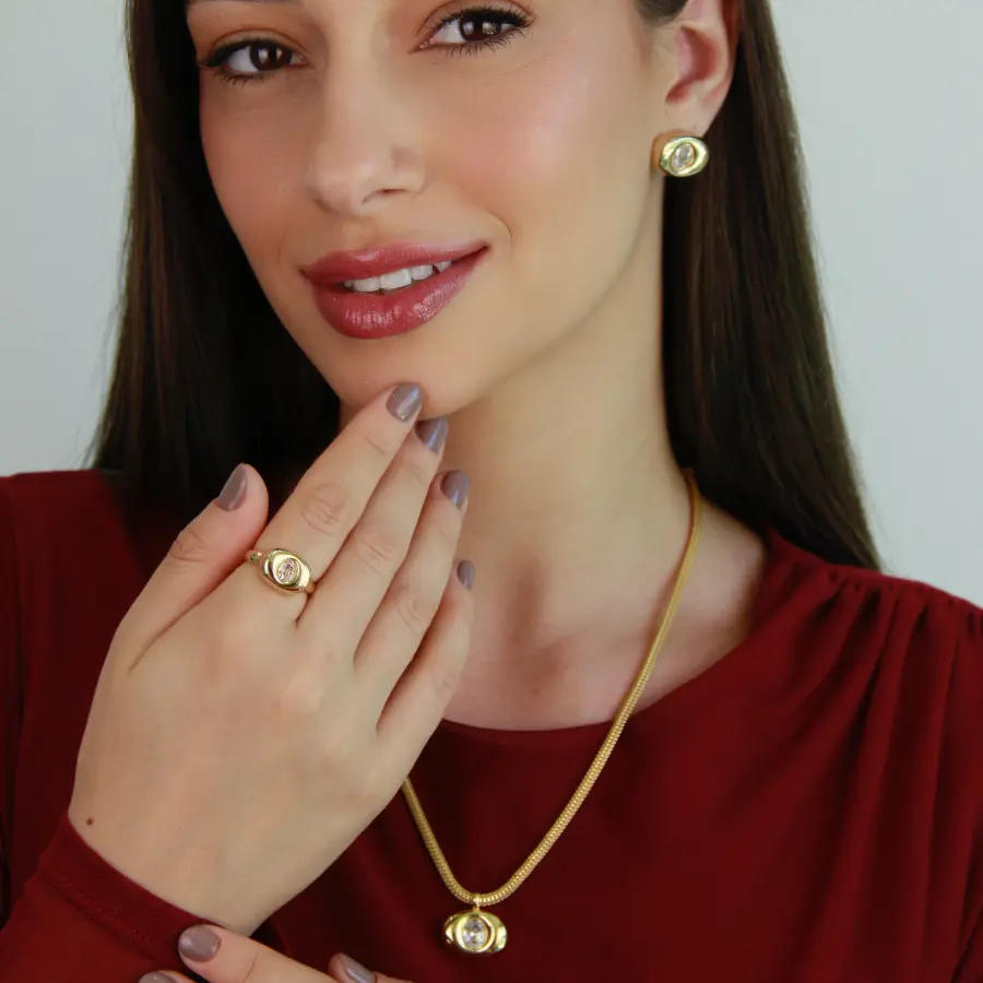Conjunto Luxo Inspiração com Cravação Inglesa 