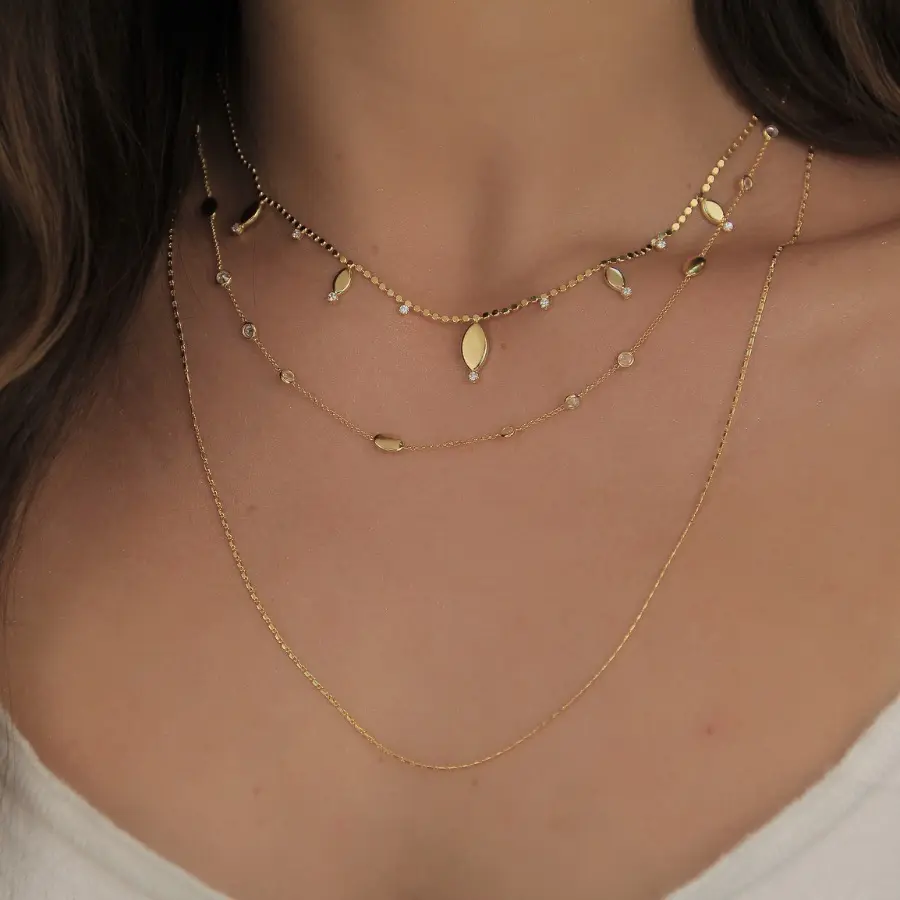 Choker Gotas com Zircônia 