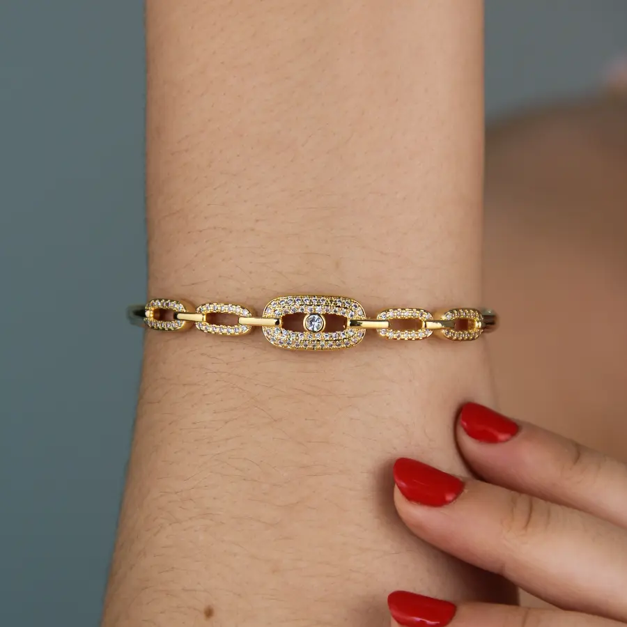 Bracelete Inspiração Cravejado em Zircônia 