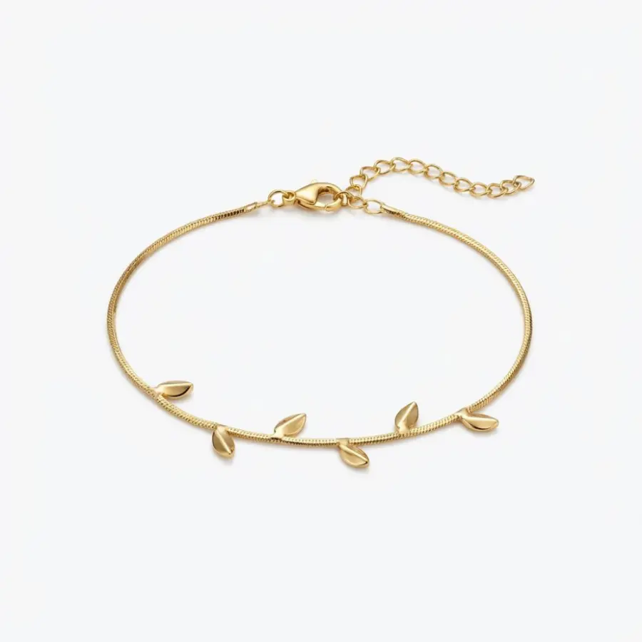 Pulseira Inspiração Folhas Lisas 