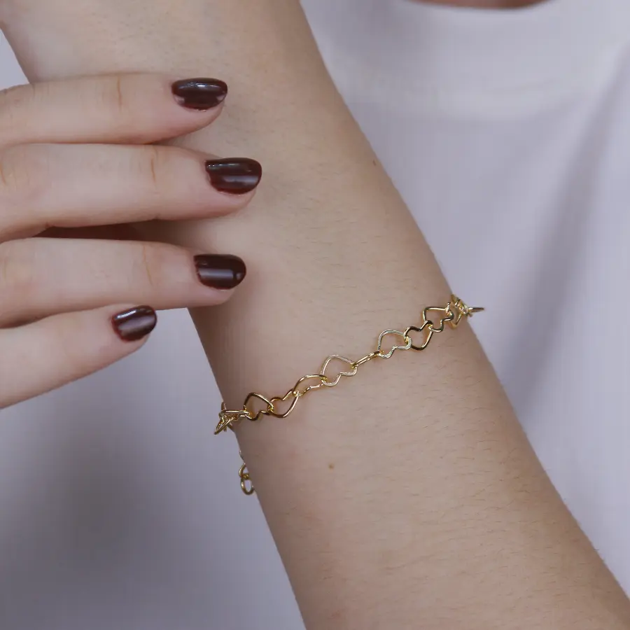 Pulseira Coração Vazado 