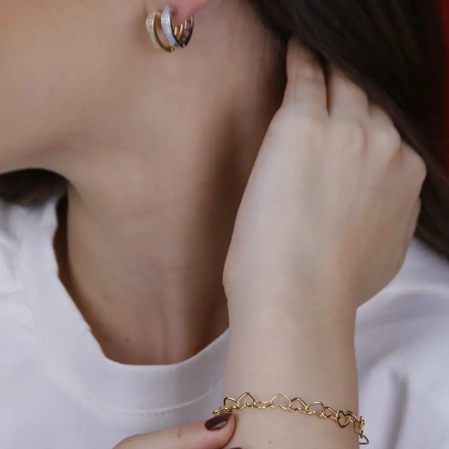Pulseira Coração Vazado 