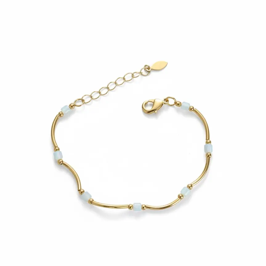 Pulseira Maleável Canutilhos em Madrepérola