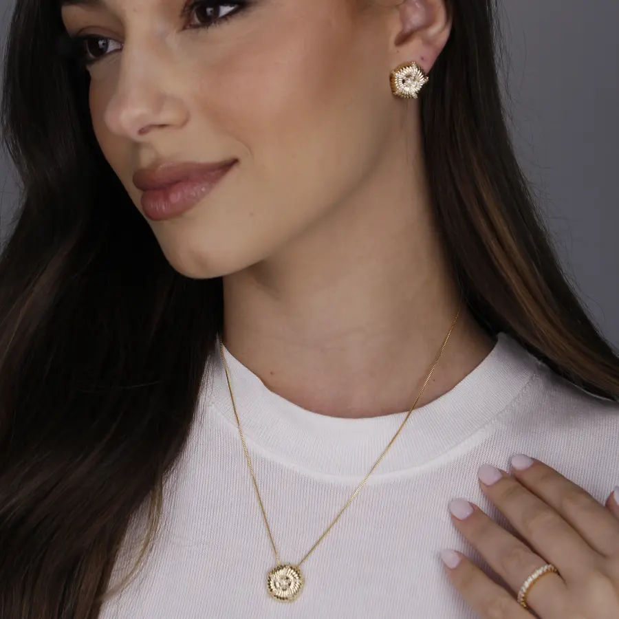 Conjunto Cravejado em Zircônia 