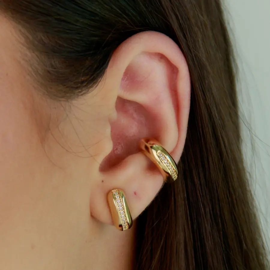 Piercing Fake Cravejado em Zircônia 