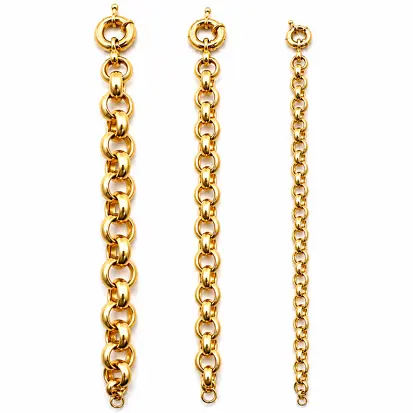 Pulseira banhada ouro elo Português OCA (RÉPLICA DO OURO) 0001