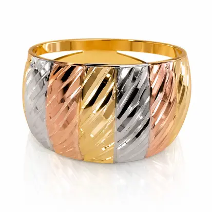 Anel 3 Cores do Ouro Tradicional 0004