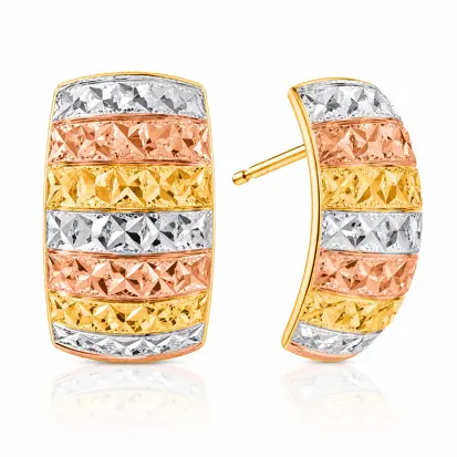 Brincos 3 Cores do Ouro Tradicional 0008