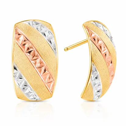 Brincos 3 Cores do Ouro Tradicional 0002