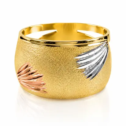 Anel 3 Cores do Ouro Tradicional 0010