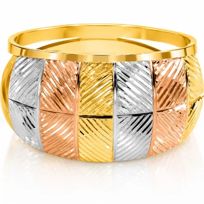 Anel 3 Cores do Ouro Tradicional 0020