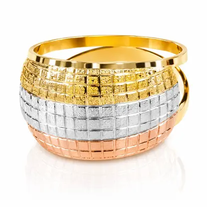 Anel 3 Cores do Ouro Tradicional 0009