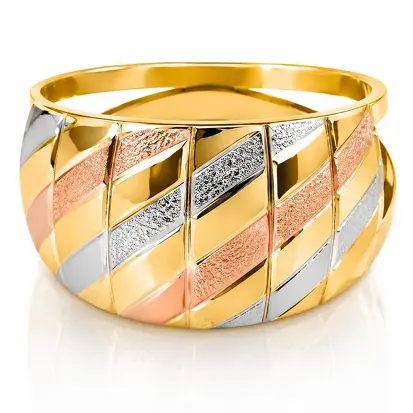 Anel 3 Cores do Ouro Tradicional 0018